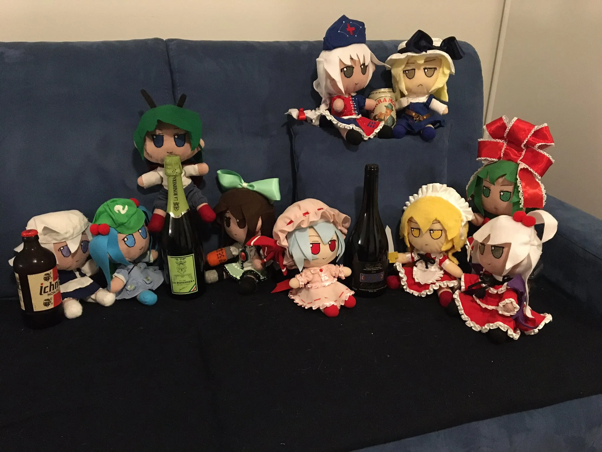 Fan-made Touhou fumo plush assortment posted by @sartouhou, December 2020