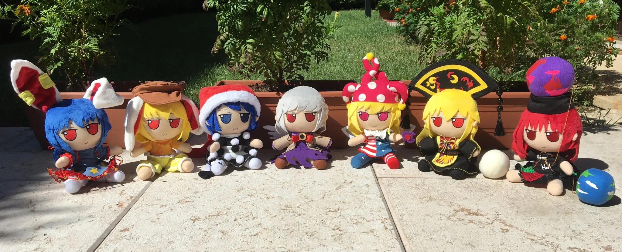 Touhou 15: Legacy of Lunatic Kingdom fan-made fumo plush collection by @sartouhou, October 2021